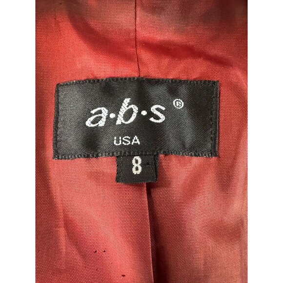 A.B.S. USA Womens Brown Belted Wool-Blend Jacket Size 8 - Picture 4 of 16